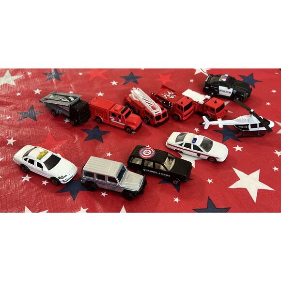 Mixed Lot Diecast 1/64 Police Fire Ambulance Rescue Hot Wheels Matchbox Maisto - Picture 2 of 4